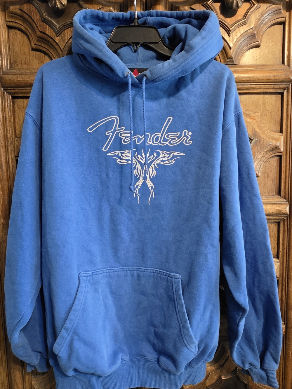 Fender Blue Pullover Hoodie 2000s, Y2K